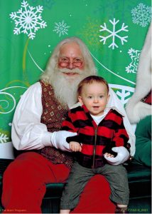 Declan at 13 months old with Santa